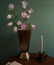 Load image into Gallery viewer, Celestial Teal Grasscloth Wallpaper - Fable Collection by M&amp;K Studios - Insitu