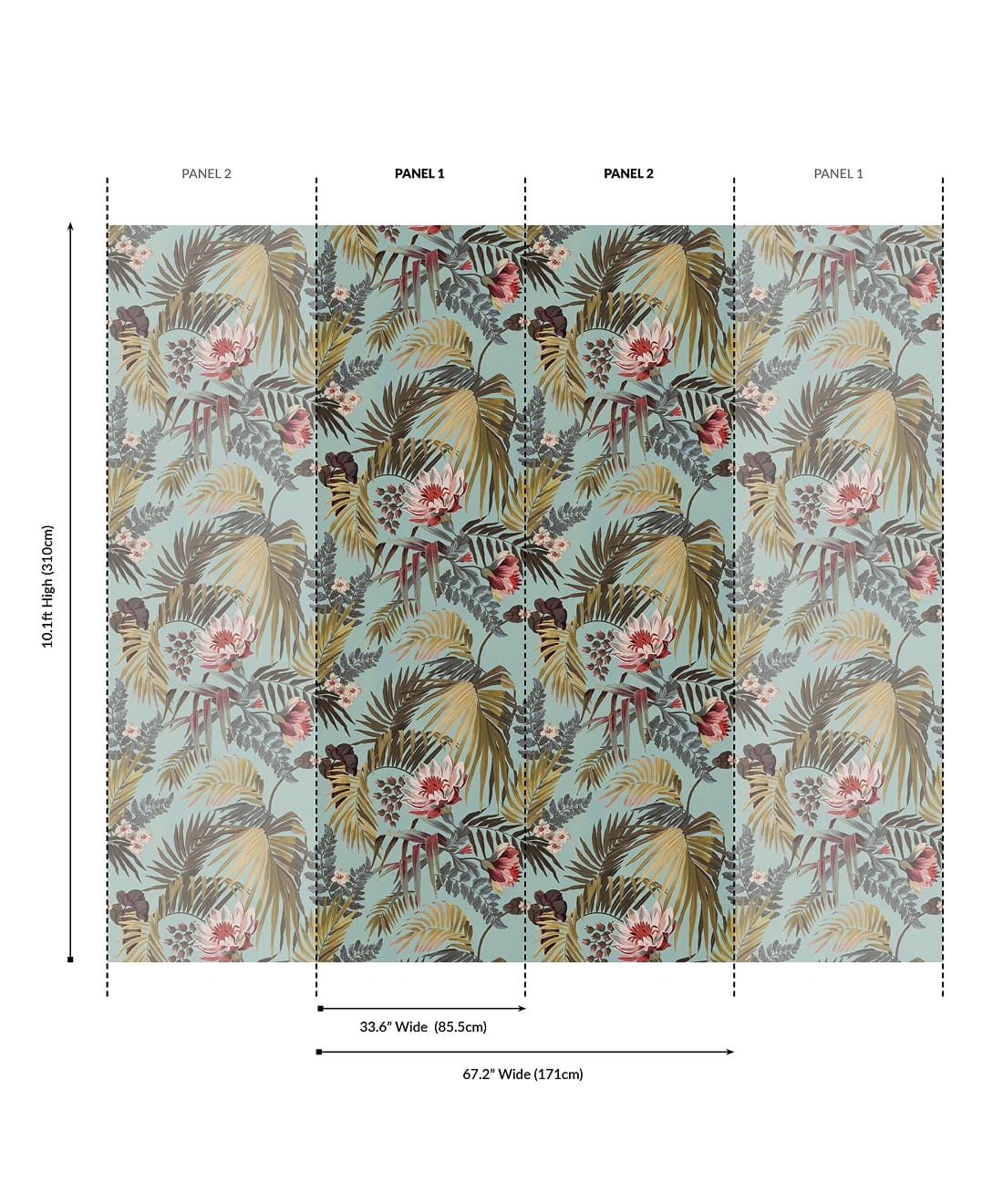 Majestic Palm Grasscloth Wallpaper - Image 4