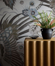 Load image into Gallery viewer, Paradise Wings Grasscloth Wallpaper - Colorway: Dove - Insitu