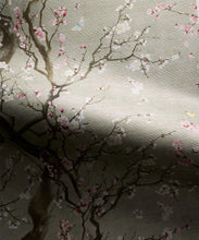 Load image into Gallery viewer, Plum Blossom Grasscloth Wallpaper - Colorway: Silver - Rich Traditions Collection - Swatch