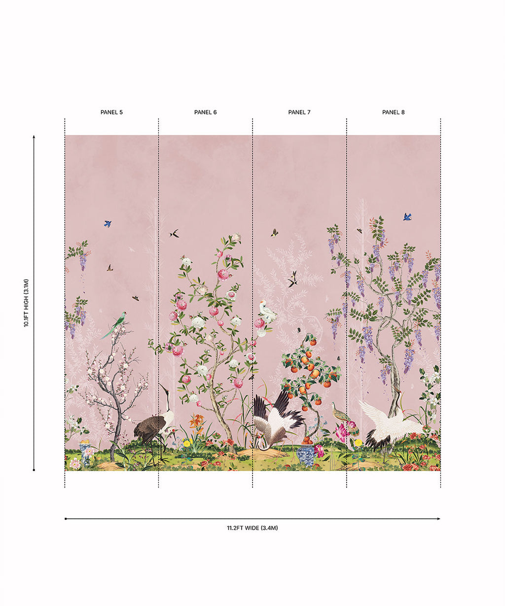 Oriental Garden Grasscloth Mural - Image 4