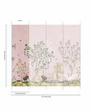 Load image into Gallery viewer, Oriental Garden Grasscloth Wallpaper - Garden Party - Grasscloth - Colorway: Coral