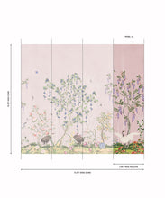Load image into Gallery viewer, Oriental Garden Grasscloth Wallpaper - Garden Party - Grasscloth - Colorway: Coral