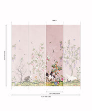 Load image into Gallery viewer, Oriental Garden Grasscloth Wallpaper - Garden Party - Grasscloth - Colorway: Coral