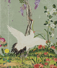 Load image into Gallery viewer, Oriental Garden Grasscloth Wallpaper - Garden Party - Grasscloth - Colorway: Green Tea