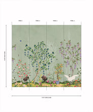 Load image into Gallery viewer, Oriental Garden Grasscloth Wallpaper - Garden Party - Grasscloth - Colorway: Green Tea