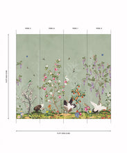 Load image into Gallery viewer, Oriental Garden Grasscloth Wallpaper - Garden Party - Grasscloth - Colorway: Green Tea