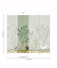 Load image into Gallery viewer, Oriental Garden Grasscloth Wallpaper - Garden Party - Grasscloth - Colorway: Green Tea