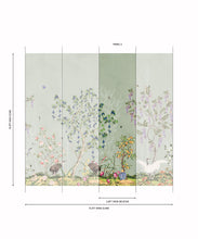 Load image into Gallery viewer, Oriental Garden Grasscloth Wallpaper - Garden Party - Grasscloth - Colorway: Green Tea