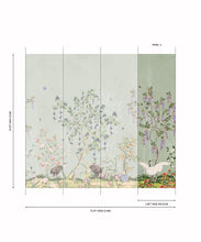 Load image into Gallery viewer, Oriental Garden Grasscloth Wallpaper - Garden Party - Grasscloth - Colorway: Green Tea