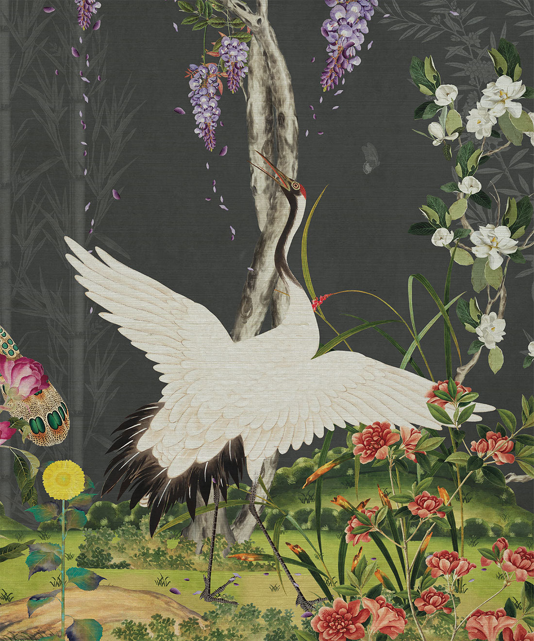 Oriental Garden Grasscloth Mural - Image 24