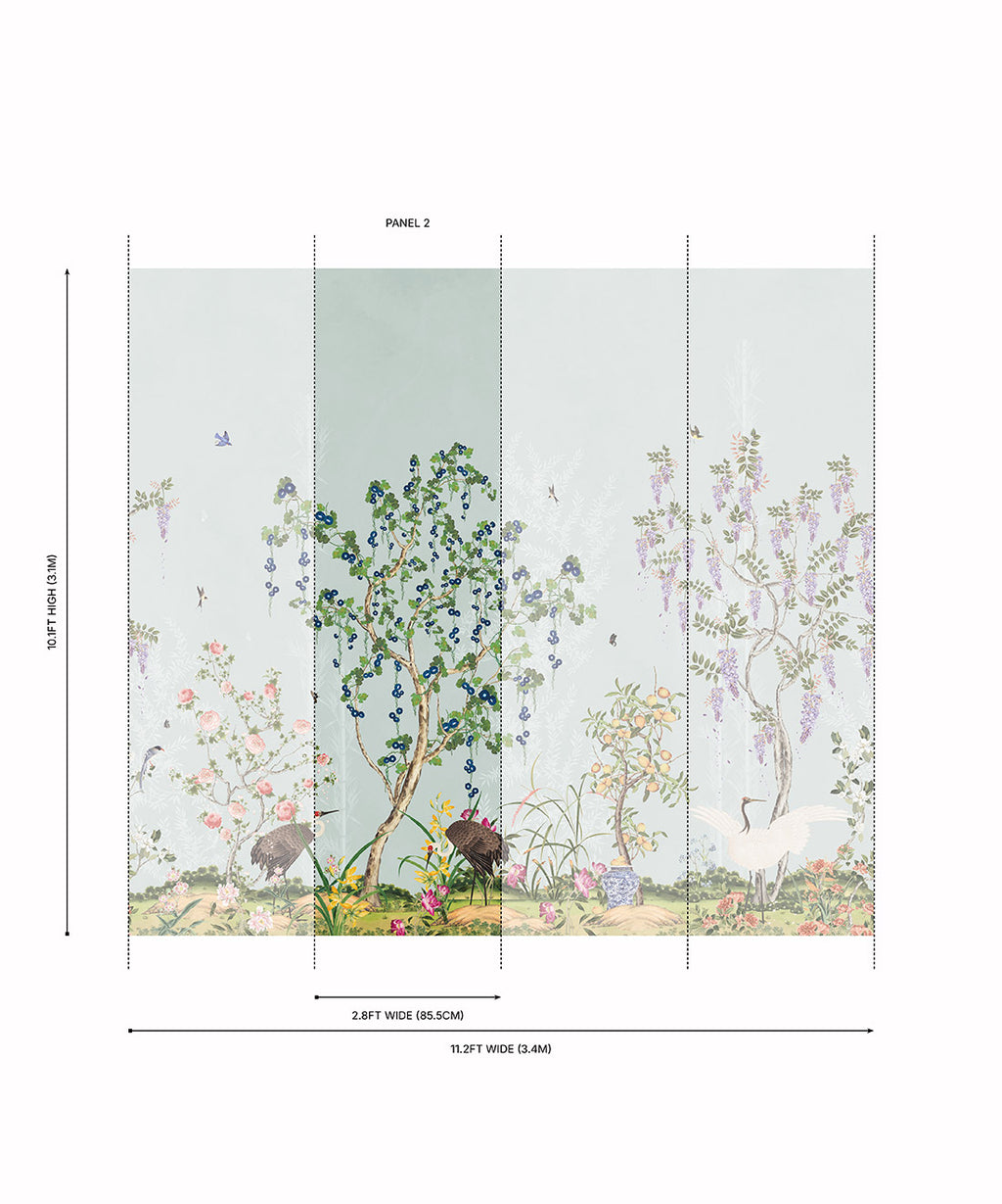 Oriental Garden Grasscloth Mural - Image 39