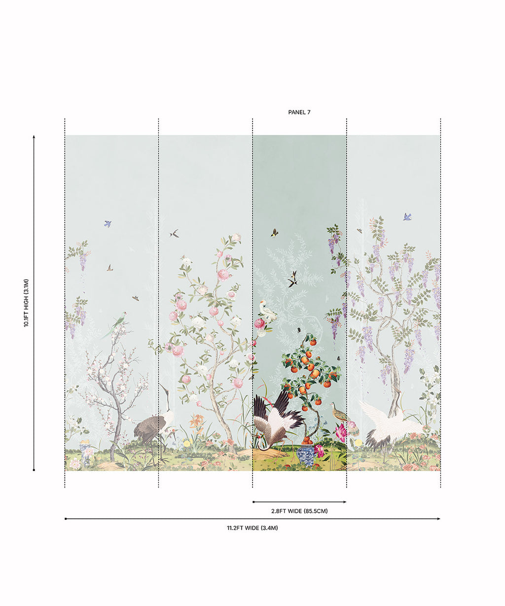 Oriental Garden Grasscloth Mural - Image 44