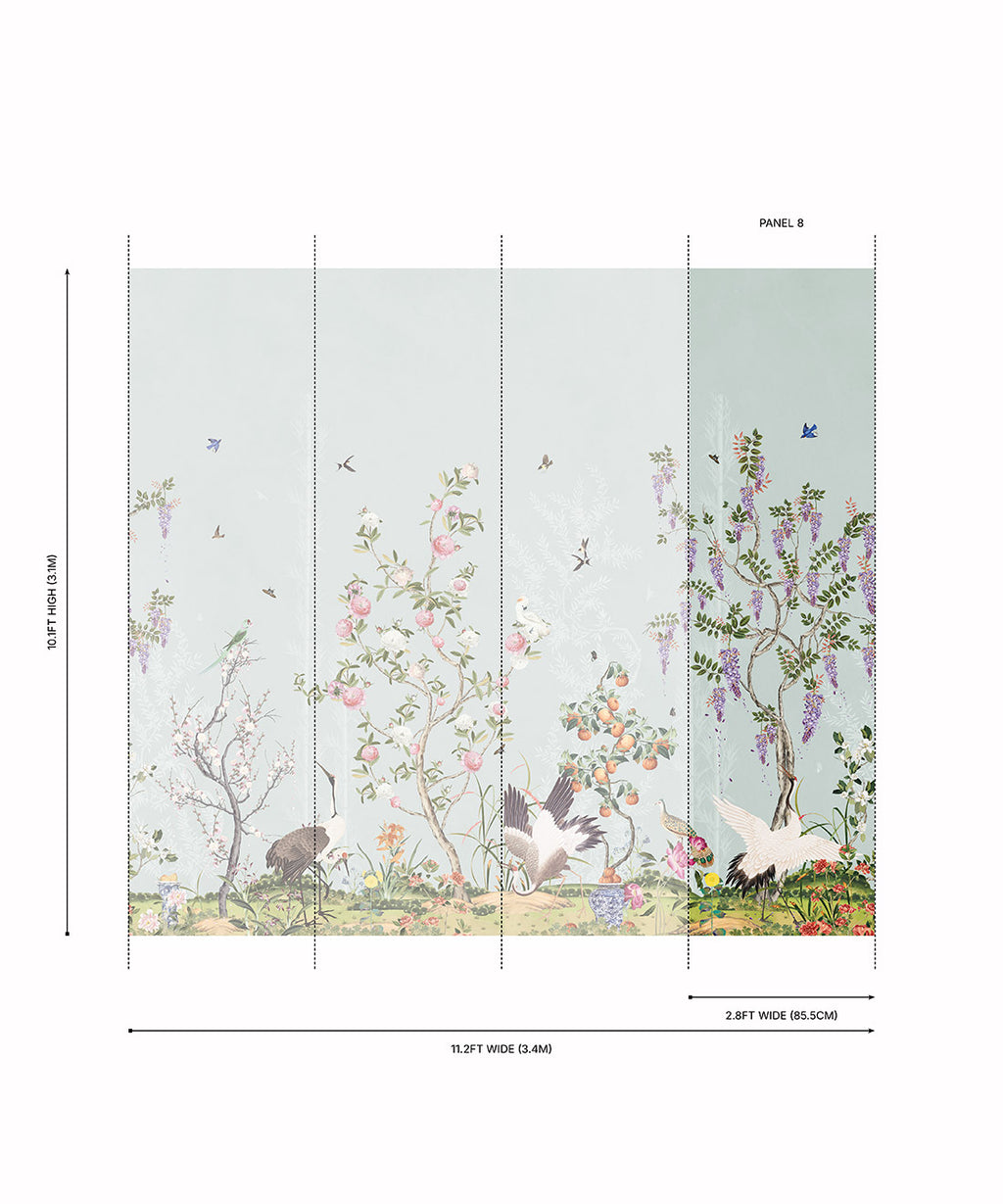 Oriental Garden Grasscloth Mural - Image 45