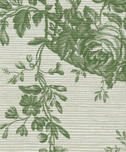 Load image into Gallery viewer, Kathryn Grasscloth Wallpaper - Colourway: Green - Close Up
