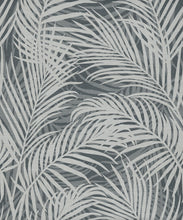 Load image into Gallery viewer, Laguna Palms Grasscloth Wallpaper - Colourway: Denim - Pattern Play Collection