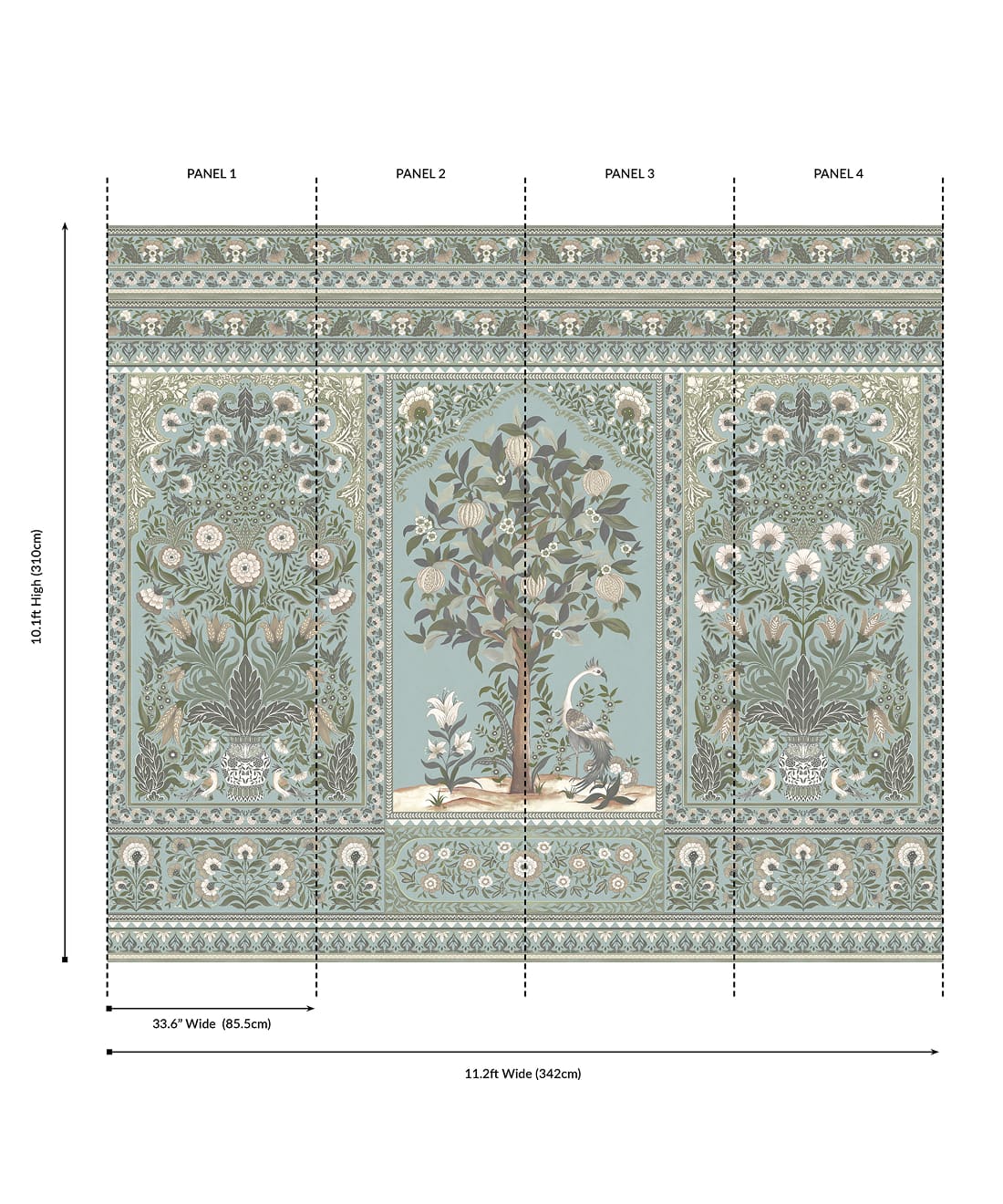 Pavilion Grasscloth Mural - Image 10