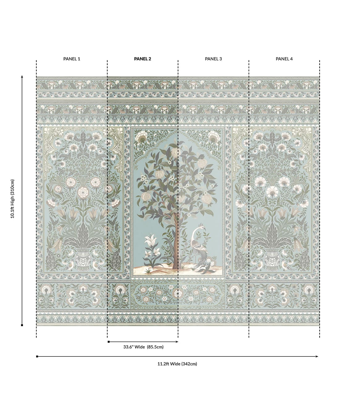 Pavilion Grasscloth Mural - Image 12