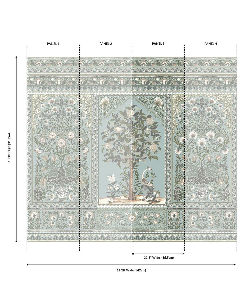 Pavilion Grasscloth Mural - Image 13