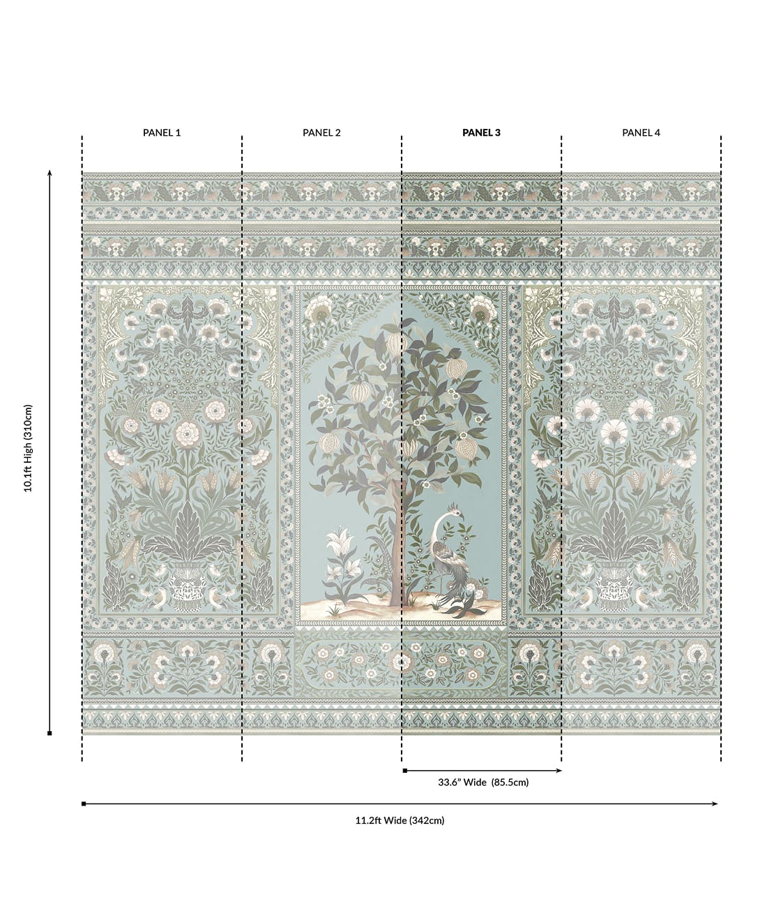 Pavilion Grasscloth Mural - Image 13