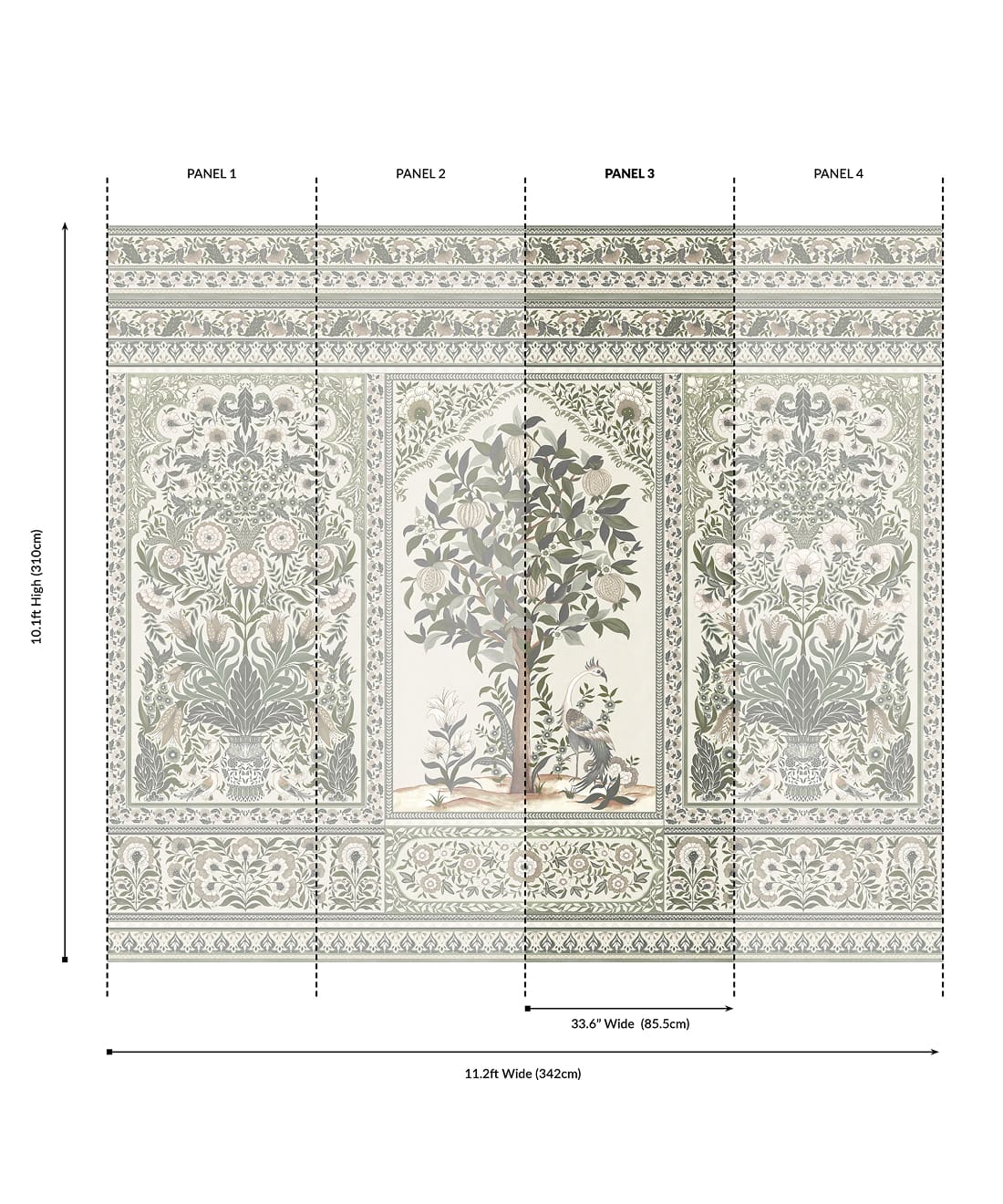 Pavilion Grasscloth Mural - Image 25