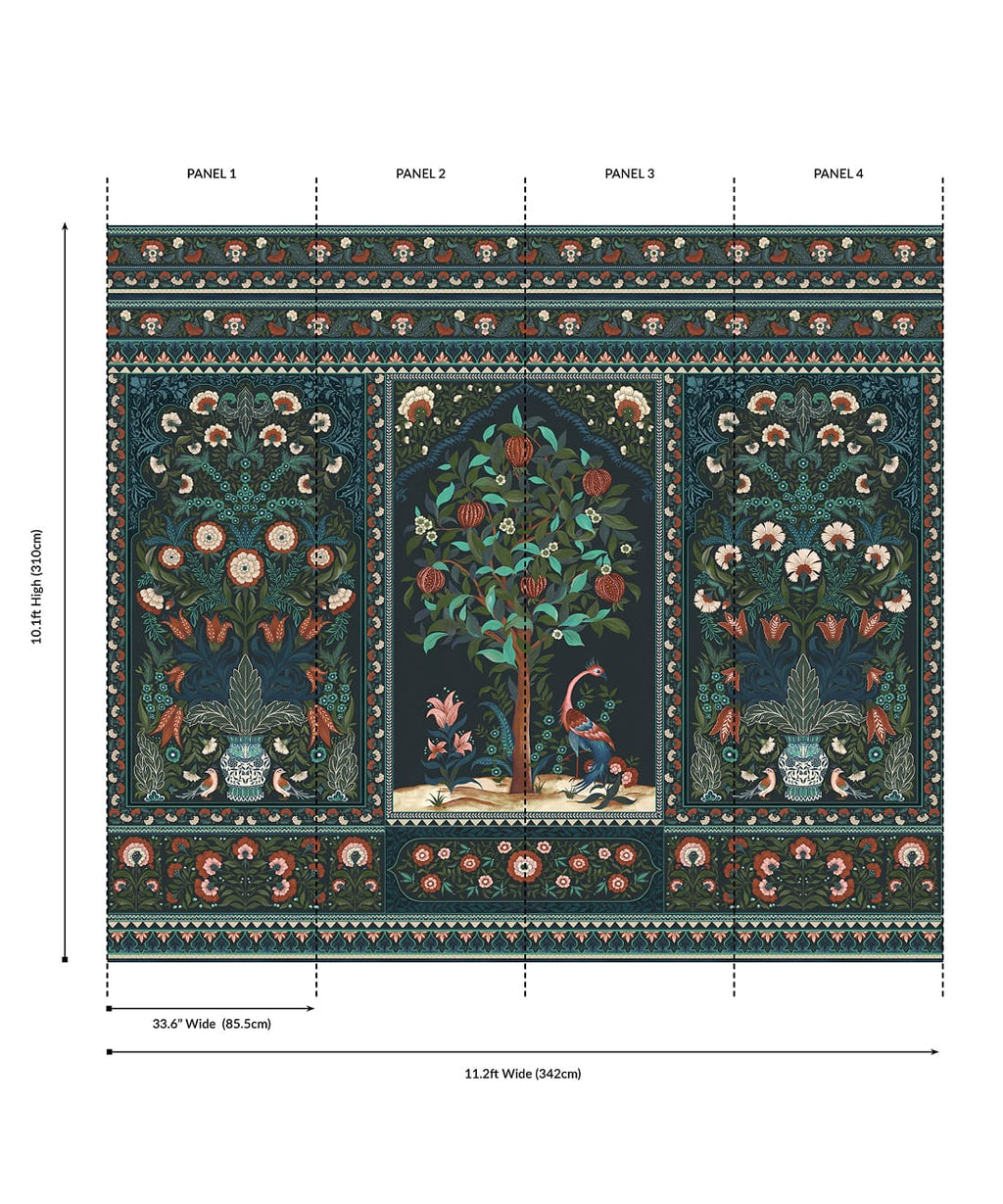 Pavilion Grasscloth Mural - Image 4