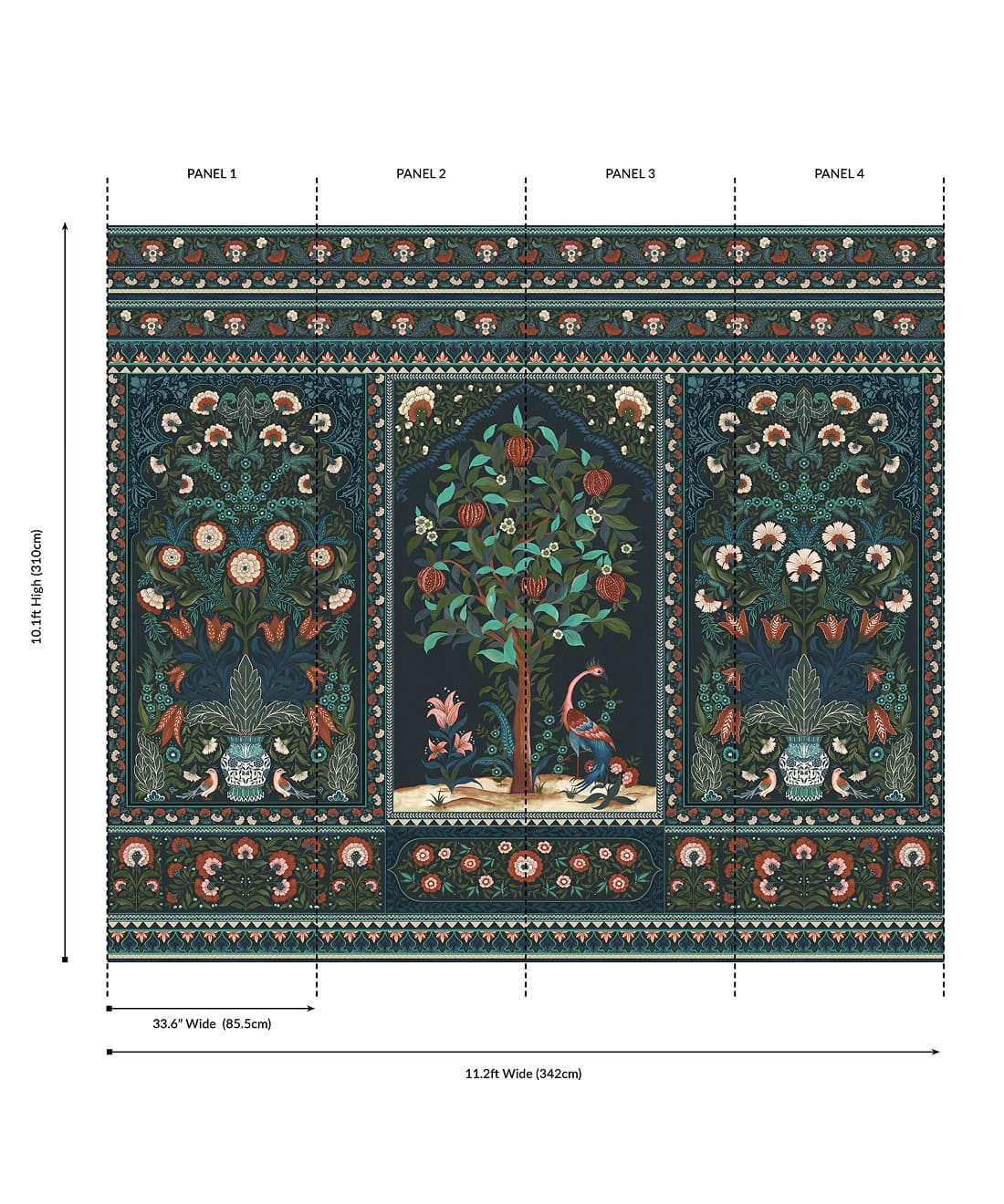 Pavilion Grasscloth Mural - Image 4