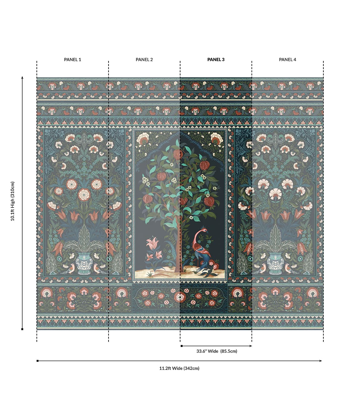 Pavilion Grasscloth Mural - Image 7