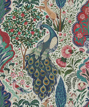 Load image into Gallery viewer, Peacock Garden Grasscloth Wallpaper - Image 3