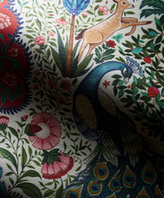 Load image into Gallery viewer, Peacock Garden Grasscloth Wallpaper - Colorway: Ruby - Rich Traditions Collection - Swatch