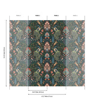 Load image into Gallery viewer, Peacock Garden Grasscloth Wallpaper - Image 14