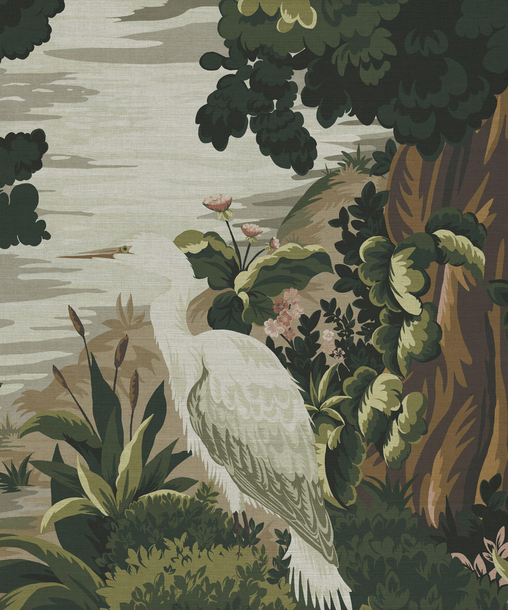 The Glenn Grasscloth Mural - Colorway: Dusk - Fable Collection by M&K Studios - Swatch