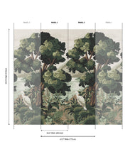 Load image into Gallery viewer, The Glenn Grasscloth Mural - Colorway: Evergreen - Fable Collection by M&amp;K Studios - Panel