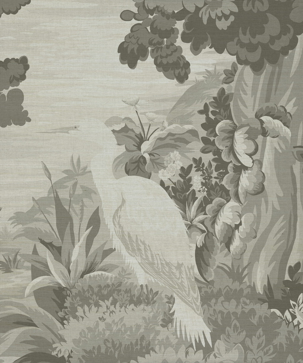 The Glenn Grasscloth Mural - Colorway: Mist - Fable Collection by M&K Studios - Swatch