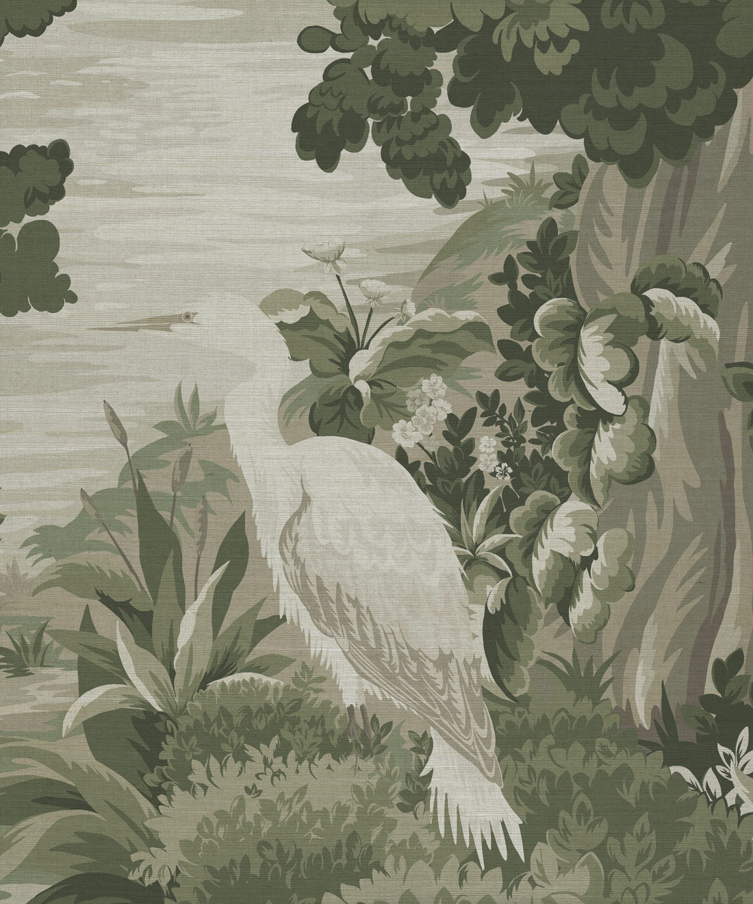 The Glenn Grasscloth Mural - Colorway: Sage - Fable Collection by M&K Studios - Swatch