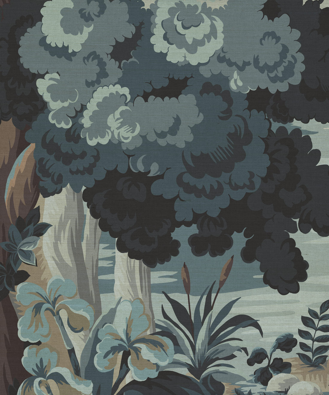The Glenn Grasscloth Mural - Colorway: Winter - Fable Collection by M&K Studios - Swatch