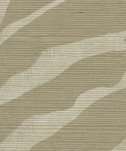 Load image into Gallery viewer, Serengeti Stripe Grasscloth Wallpaper - Colourway: Taupe - Insitu