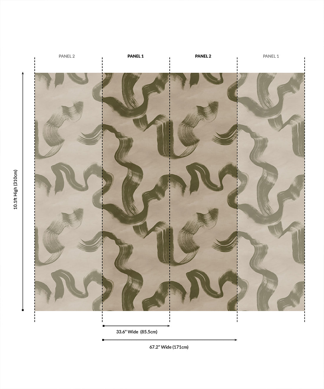 Zephyr Grasscloth Wallpaper - Colourway: Moss - Roll