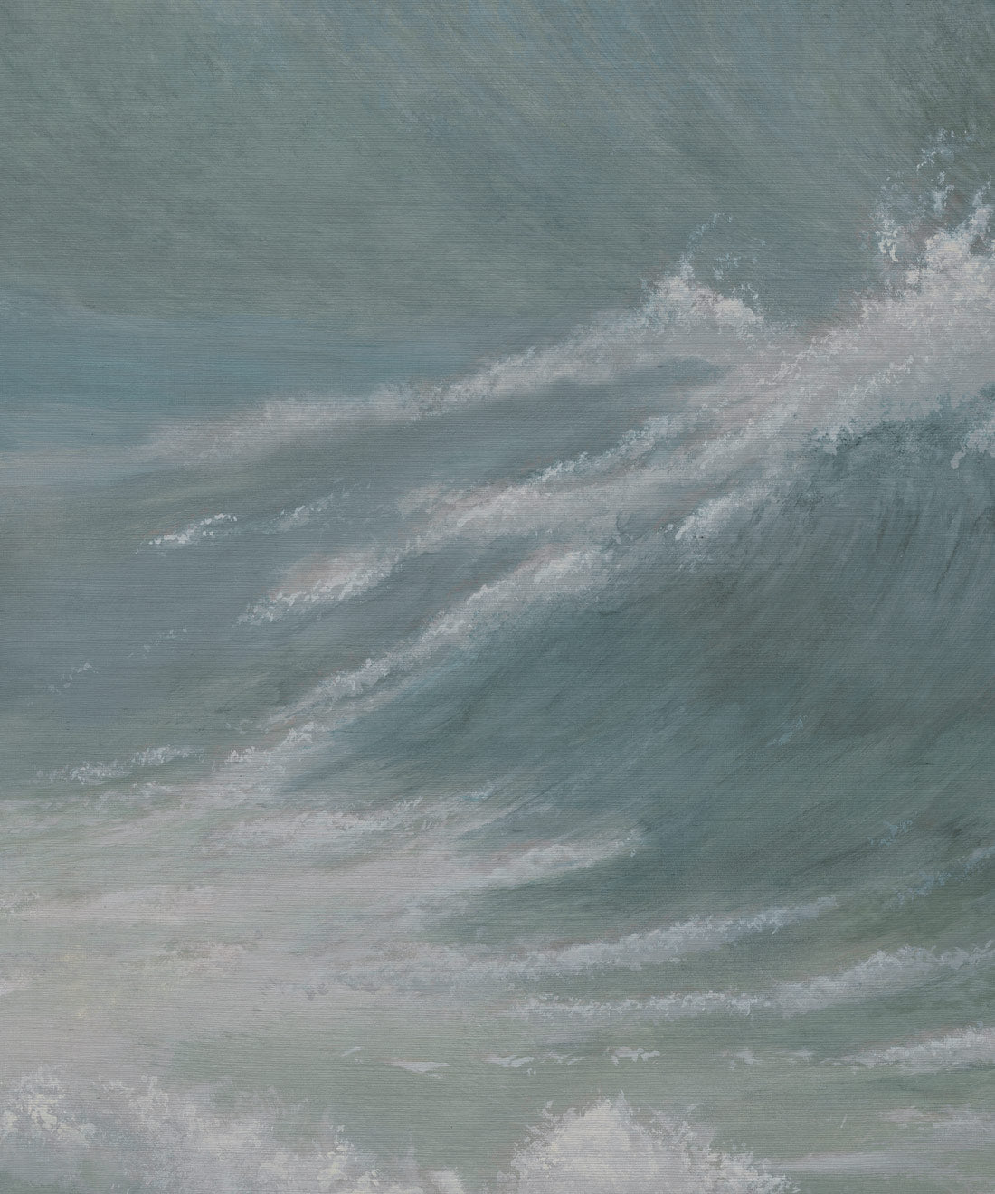 Swell Grasscloth Mural - Colourway: Atlantic - Swatch