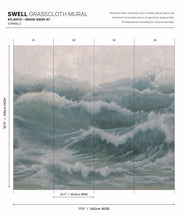 Load image into Gallery viewer, Swell Grasscloth Mural - Colourway: Atlantic - Diagram