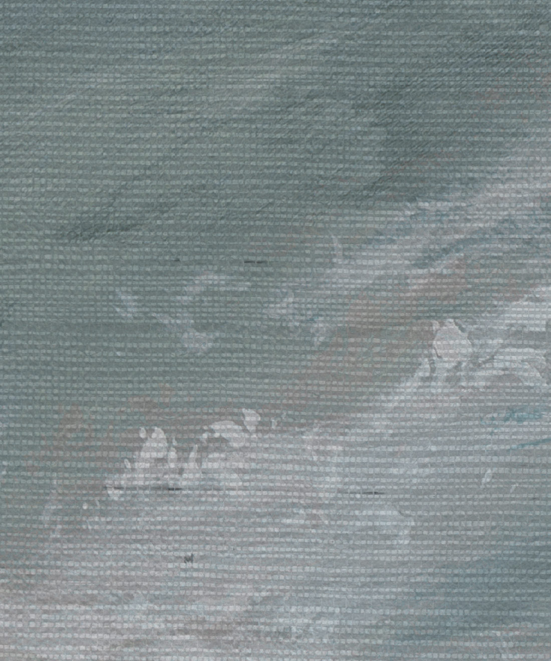 Swell Grasscloth Mural - Colourway: Atlantic - Close Up