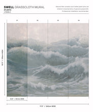 Load image into Gallery viewer, Swell Grasscloth Mural • Atlantic • Swatch