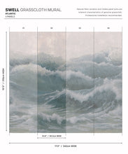 Load image into Gallery viewer, Swell Grasscloth Mural • Atlantic • Swatch