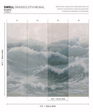 Load image into Gallery viewer, Swell Grasscloth Mural • Atlantic • Swatch