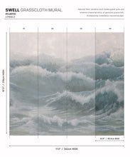Load image into Gallery viewer, Swell Grasscloth Mural • Atlantic • Swatch