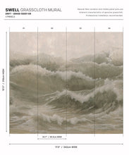 Load image into Gallery viewer, Swell Grasscloth Mural - Colourway: Drift - Diagram