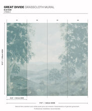 Load image into Gallery viewer, Great Divide Grasscloth Mural • Blue Gum • Swatch