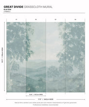 Load image into Gallery viewer, Great Divide Grasscloth Mural • Blue Gum • Swatch