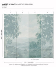 Load image into Gallery viewer, Great Divide Grasscloth Mural • Blue Gum • Swatch