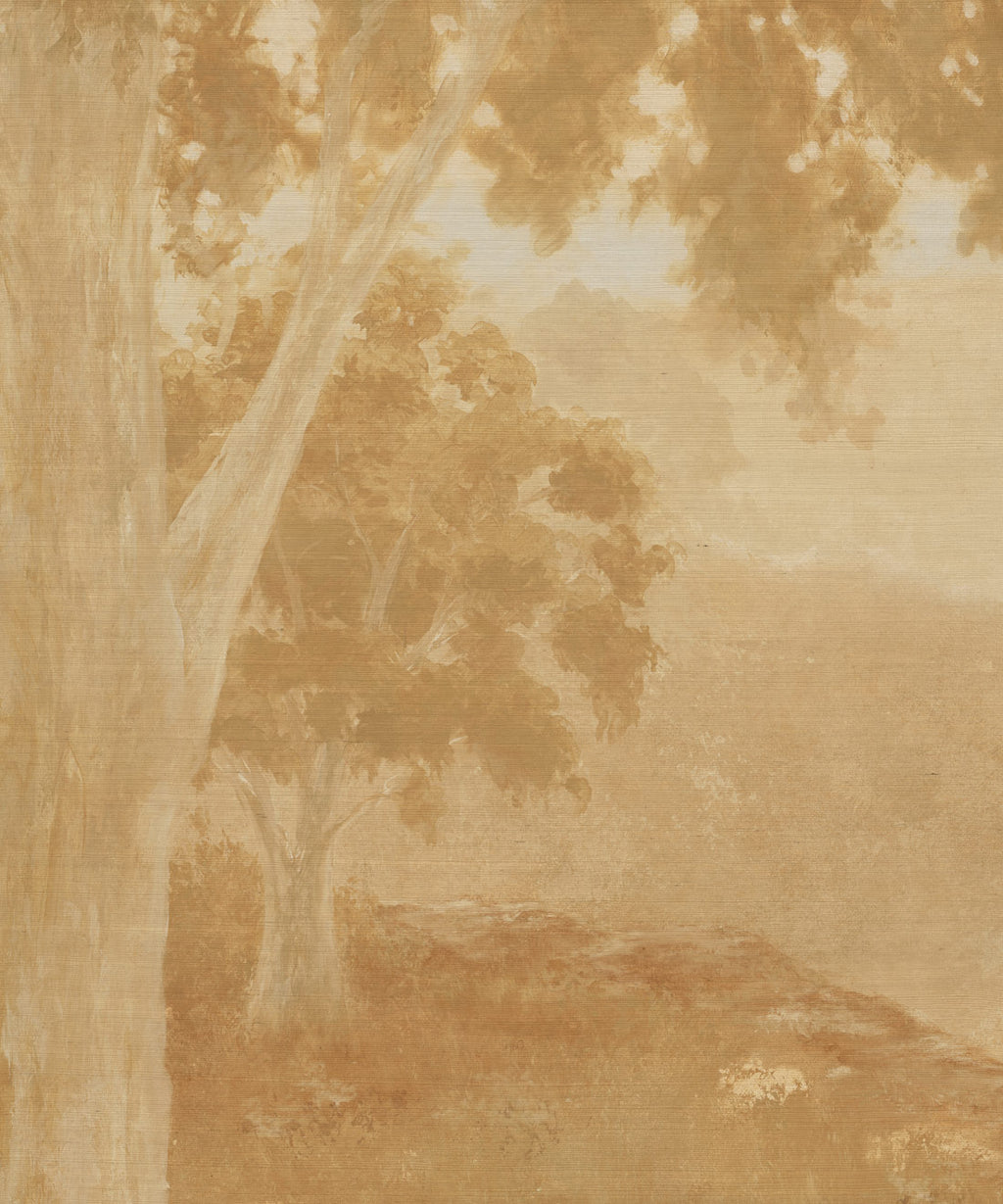 Great Divide Grasscloth Mural - Colourway: Ochre - Swatch